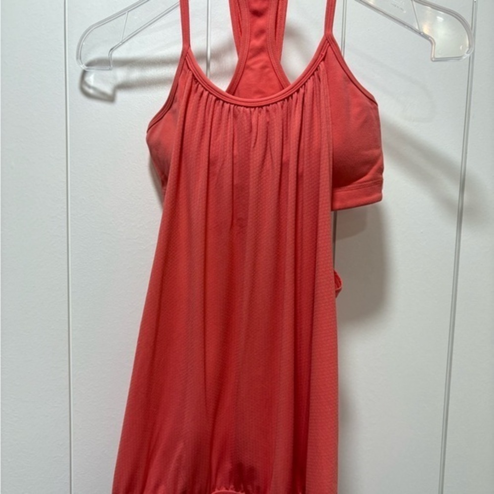 Lululemon No Limits Tank Top Women's Orange Athletic Wear Yoga Size 4